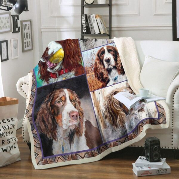 Cocker Spaniel Dog Fleece Blanket Sherpa Blanket