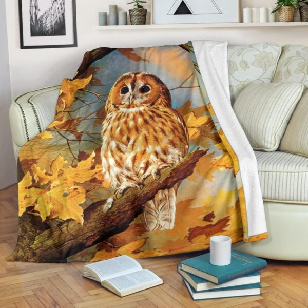 Owl Fleece Blanket Sherpa Blanket