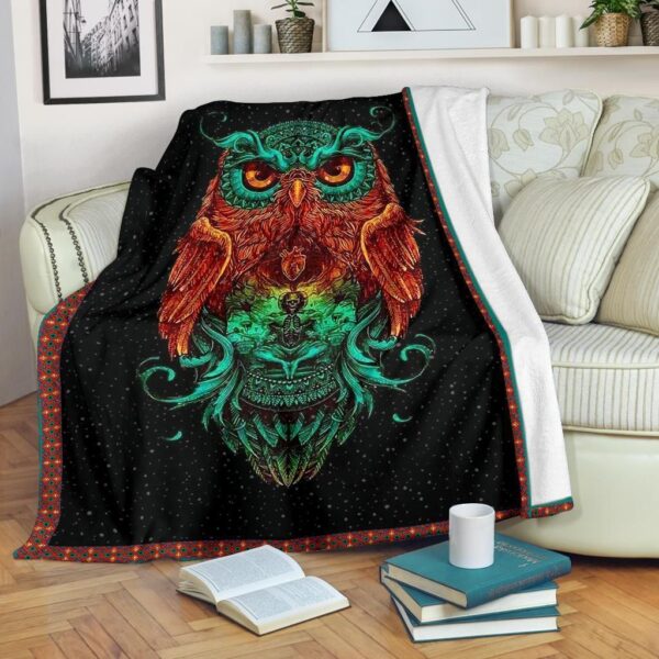 Owl Fleece Blanket Sherpa Blanket