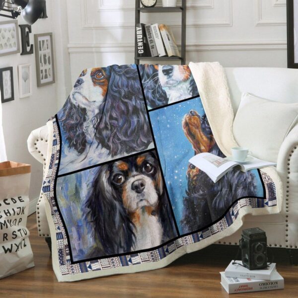Cavalier King Charles Spaniel Dog Fleece Blanket Sherpa Blanket