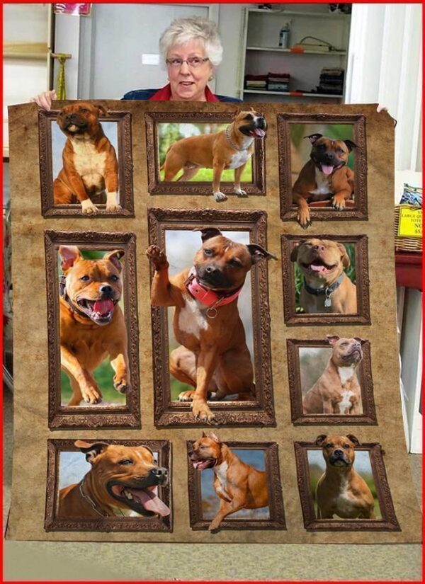 Staffordshire Bull Terrier Dog Fleece Blanket Sherpa Blanket