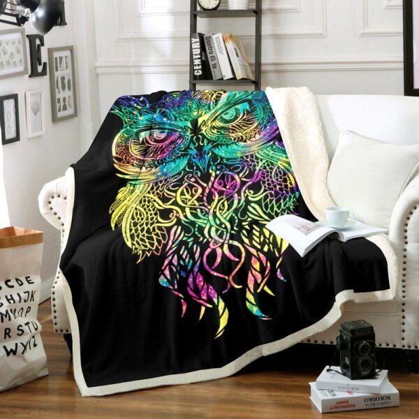 Owl Fleece Blanket Sherpa Blanket