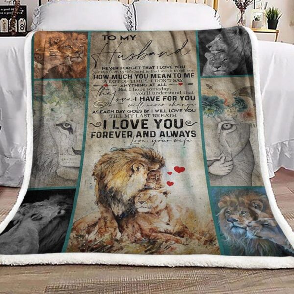 Lion To My Husband Fleece Blanket Sherpa Blanket