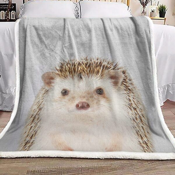 Hedgehog Fleece Blanket Sherpa Blanket