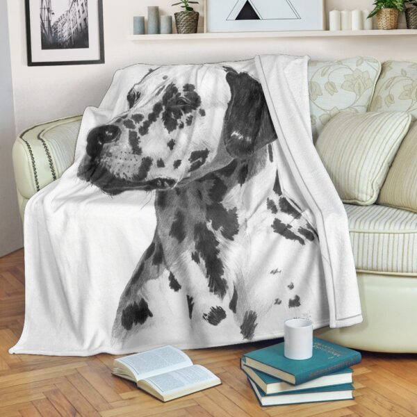 Dog Print Dalmatian Fleece Blanket Sherpa Blanket