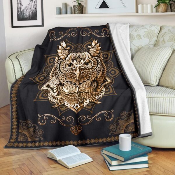 Owl Fleece Blanket Sherpa Blanket