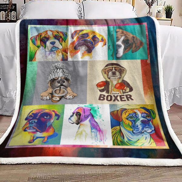 Boxer Dog Fleece Blanket Sherpa Blanket