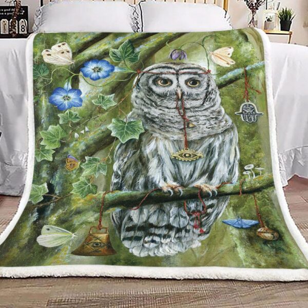 Owl Vintage Fleece Blanket Sherpa Blanket
