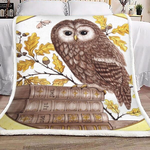 Owl Book Fleece Blanket Sherpa Blanket