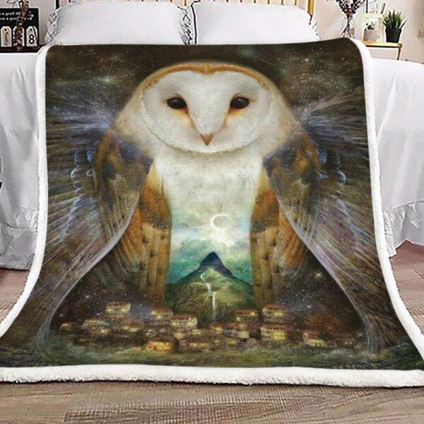Night Owl City Fleece Blanket Sherpa Blanket