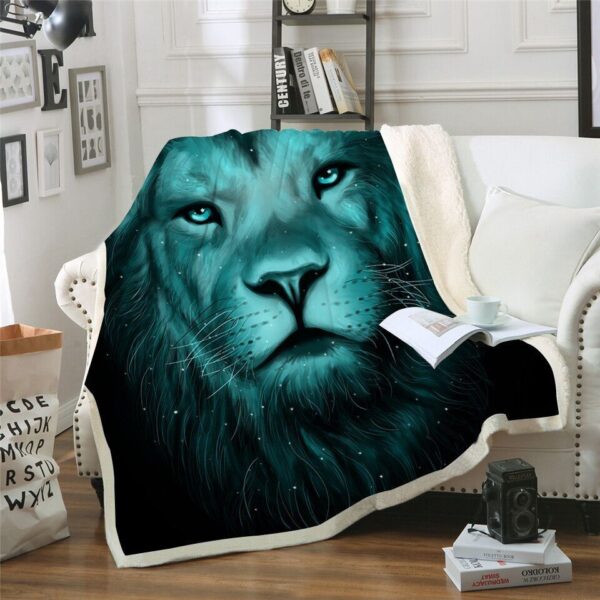 Lion Fleece Blanket Sherpa Blanket