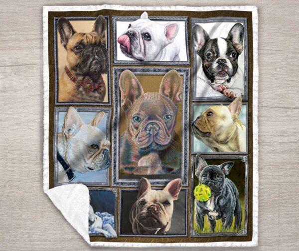 French Bulldog Fleece Blanket Sherpa Blanket