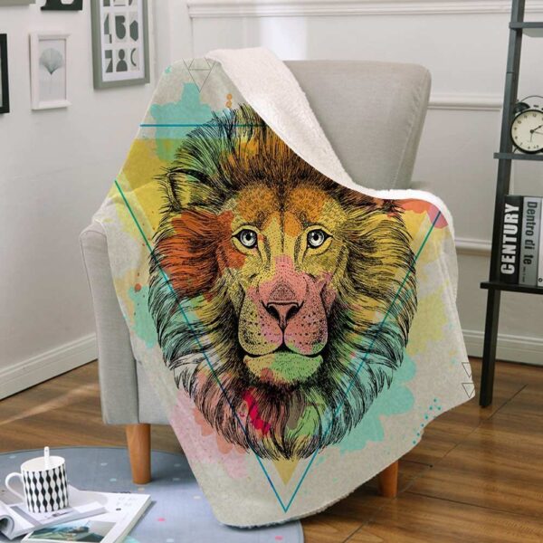 Lion Fleece Blanket Sherpa Blanket