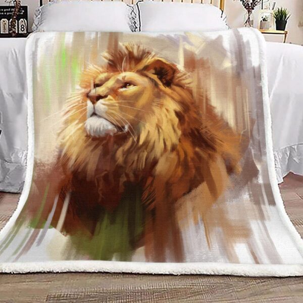 Lion Fleece Blanket Sherpa Blanket