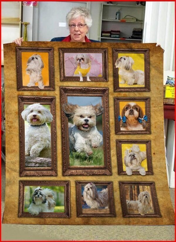 Shih Tzu Dog Fleece Blanket Sherpa Blanket