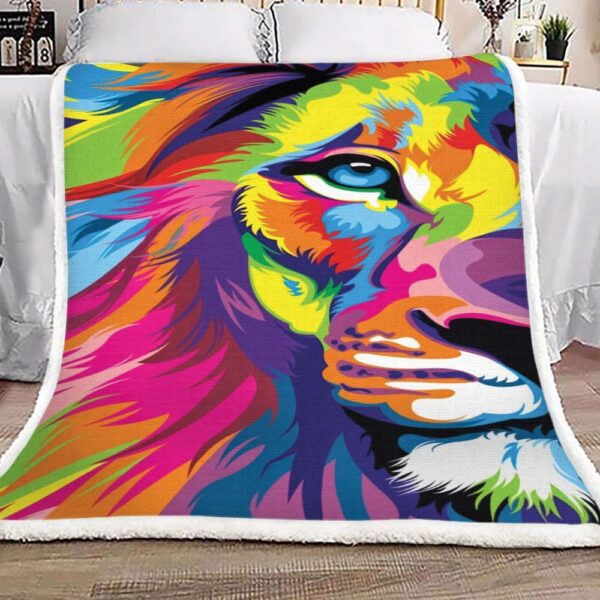 Lion Fleece Blanket Sherpa Blanket