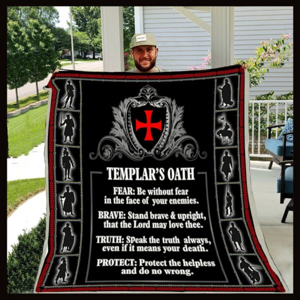 Knight Templar Templar's Oath Fleece Blanket Sherpa Blanket