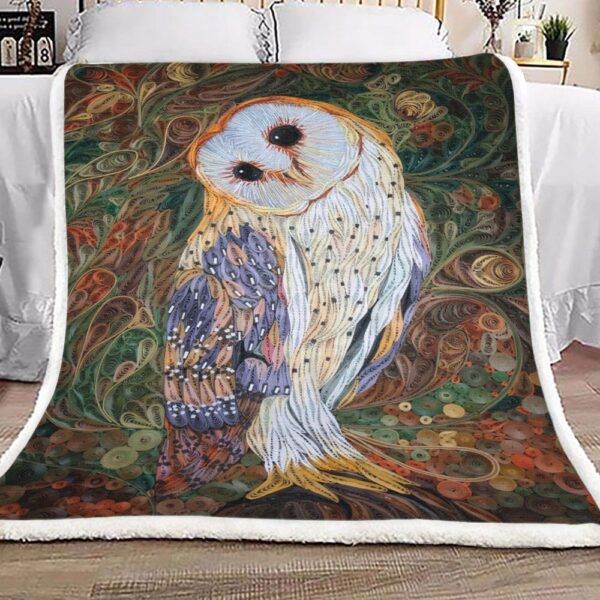Owl Fleece Blanket Sherpa Blanket