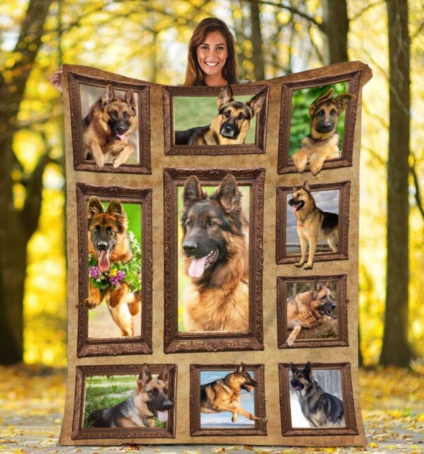 German Shepherd Dog Fleece Blanket Sherpa Blanket