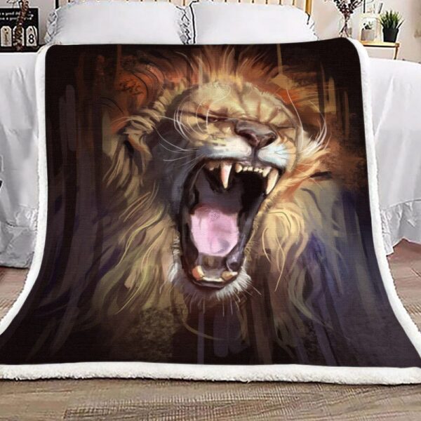 Lion Fleece Blanket Sherpa Blanket