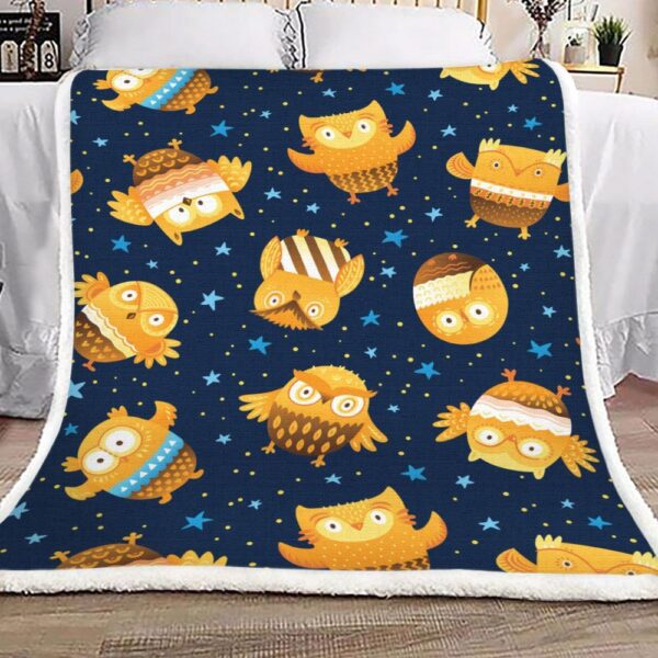 Golden Owl Fleece Blanket Sherpa Blanket