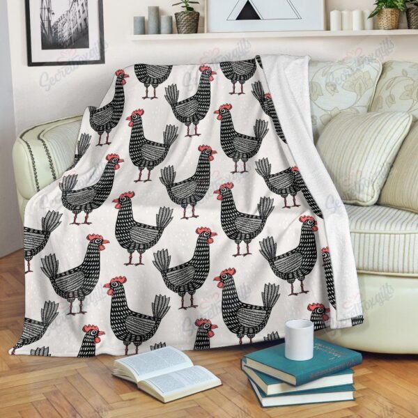 Farm Chicken Pattern Fleece Blanket Sherpa Blanket