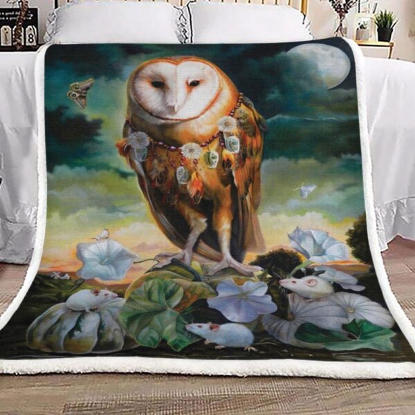Owl Night Fleece Blanket Sherpa Blanket