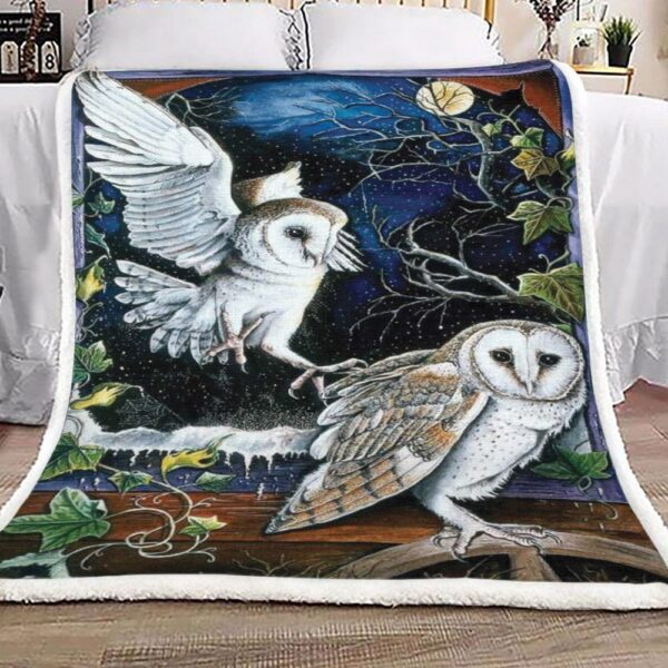Owl Fleece Blanket Sherpa Blanket