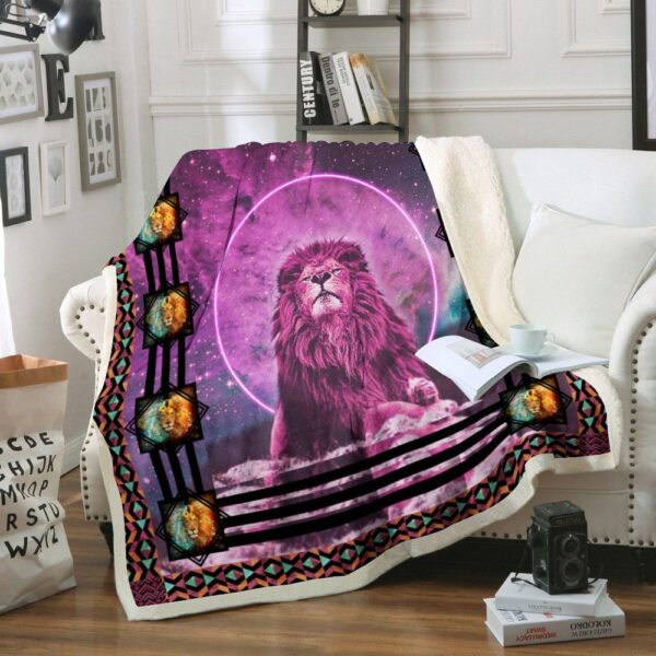 Lion Fleece Blanket Sherpa Blanket