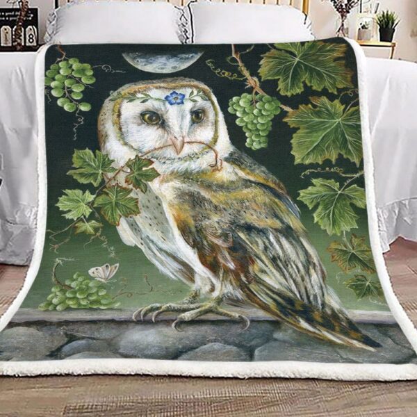 Owl Fleece Blanket Sherpa Blanket