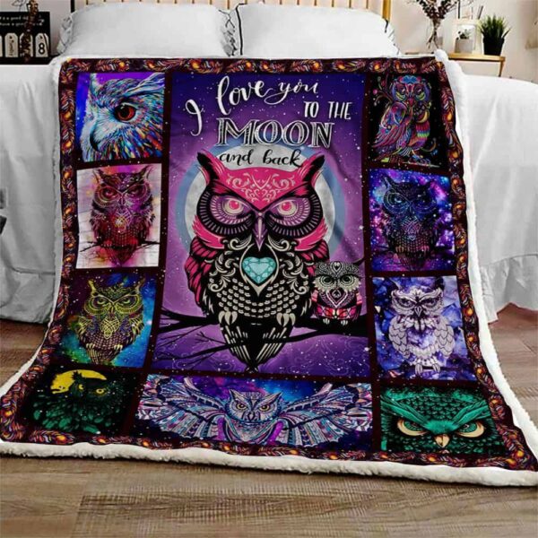 Owl Fleece Blanket Sherpa Blanket