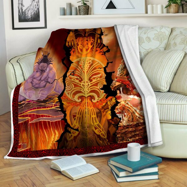 Maori Gods Fleece Blanket Sherpa Blanket
