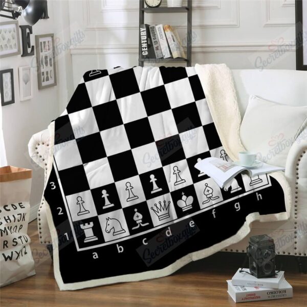Chess Board Fleece Blanket Sherpa Blanket