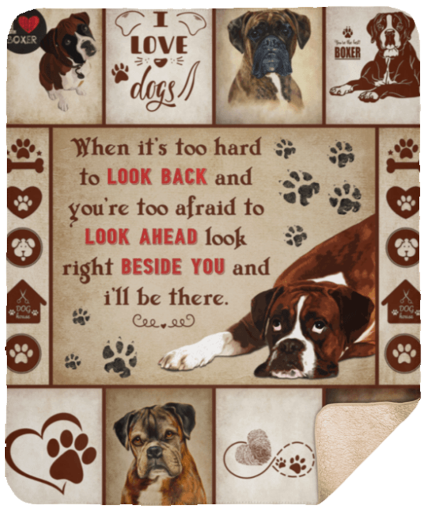 Cool Boxer Dog Fleece Blanket Sherpa Blanket