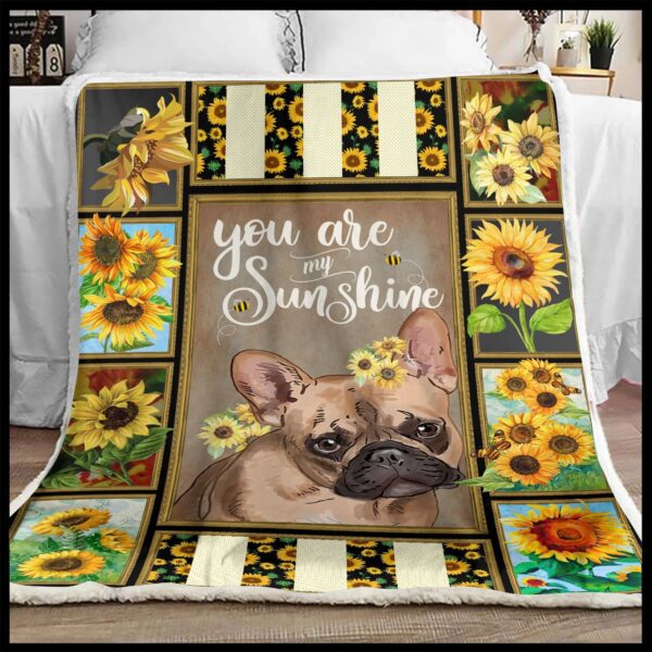 French Bulldog Sunshine Fleece Blanket Sherpa Blanket