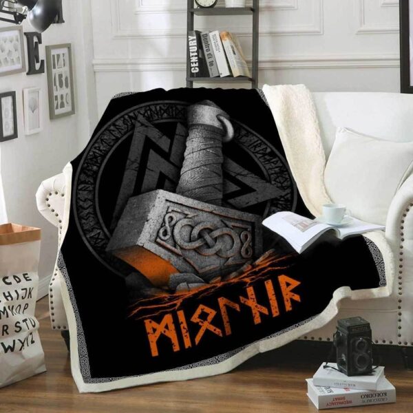 Thor Hammer Mjolnir Viking Fleece Blanket Sherpa Blanket