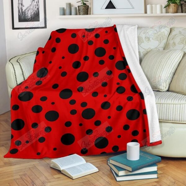 Ladybug Fleece Blanket Sherpa Blanket