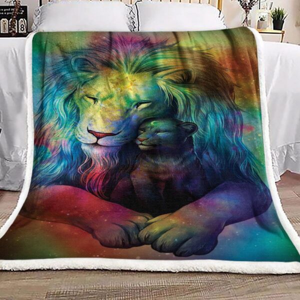 Lion Fleece Blanket Sherpa Blanket