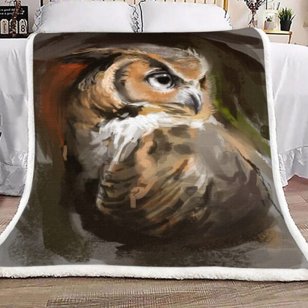 Owl Fleece Blanket Sherpa Blanket