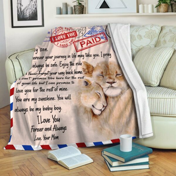 Lion Mom And Son Fleece Blanket Sherpa Blanket