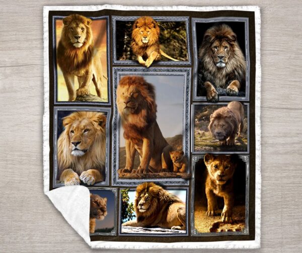 Lion Fleece Blanket Sherpa Blanket