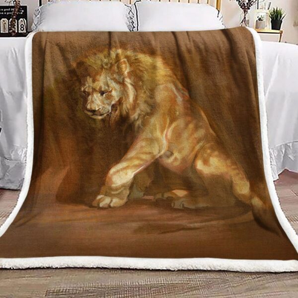 Lion Fleece Blanket Sherpa Blanket