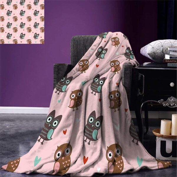 Owl Fleece Blanket Sherpa Blanket