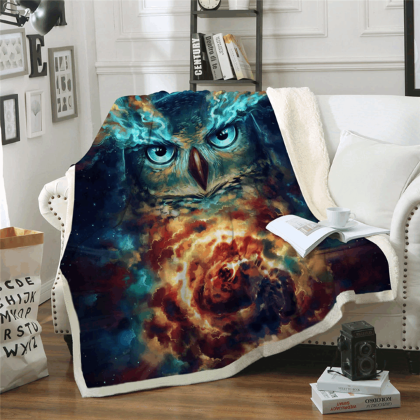 Owl Fleece Blanket Sherpa Blanket