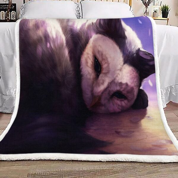 Owl Fleece Blanket Sherpa Blanket