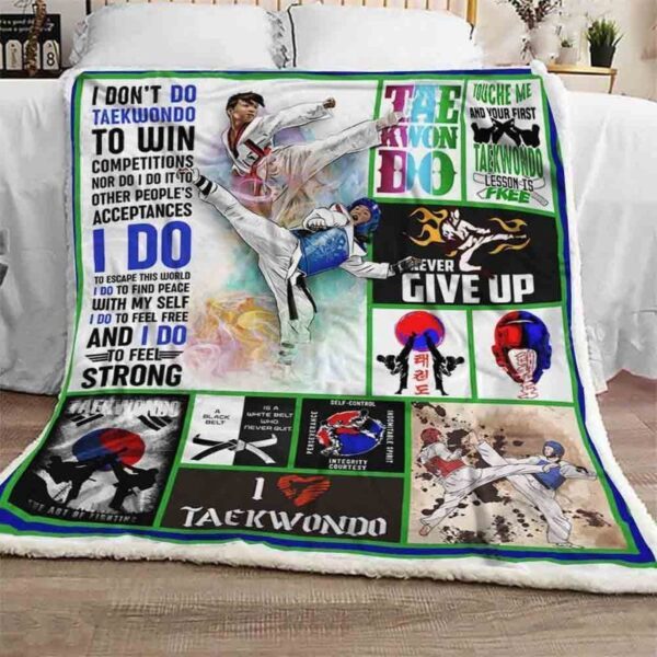 Taekwondo Fleece Blanket Sherpa Blanket