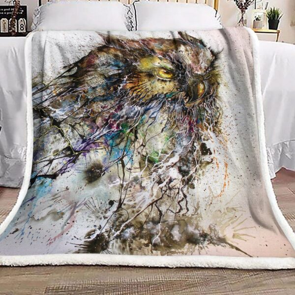 Owl Fleece Blanket Sherpa Blanket