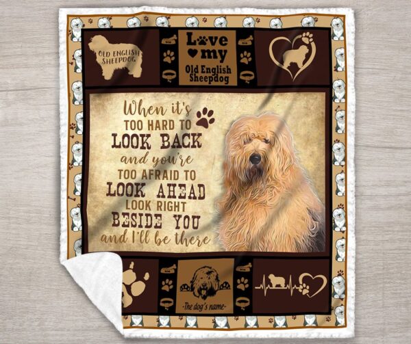 Old English Sheepdog Fleece Blanket Sherpa Blanket