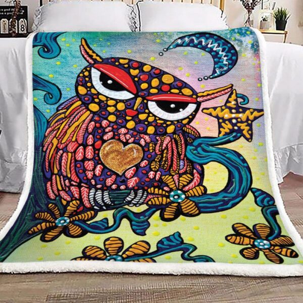 Owl Fleece Blanket Sherpa Blanket