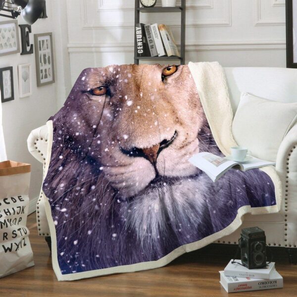 Lion Fleece Blanket Sherpa Blanket